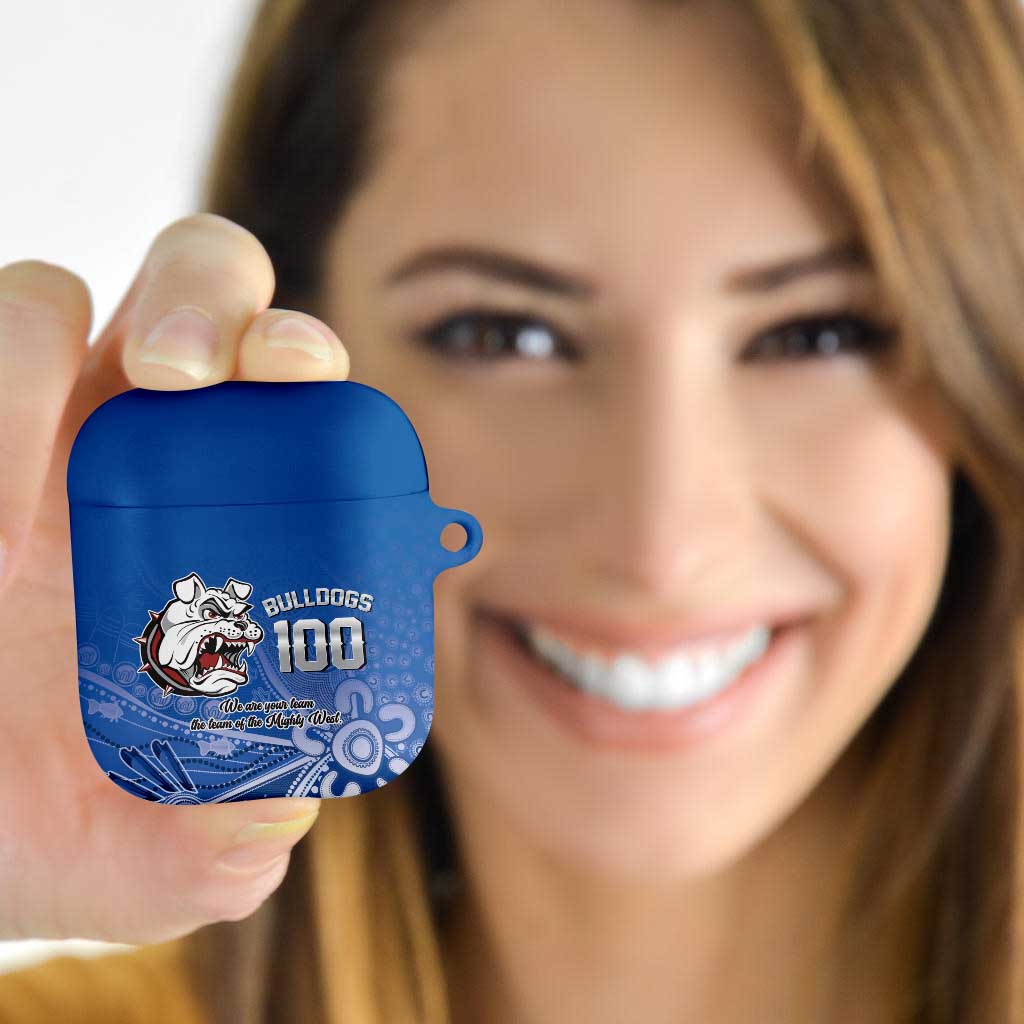 Bulldogs 100-year Anniversary AirPods Case Simple Aboriginal Motif - Aussie Hoodie