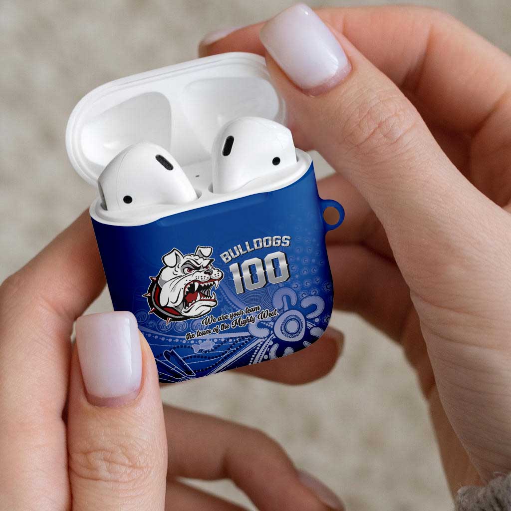 Bulldogs 100-year Anniversary AirPods Case Simple Aboriginal Motif - Aussie Hoodie