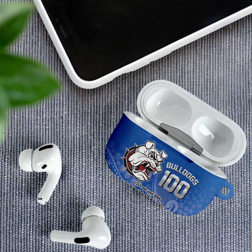 Bulldogs 100-year Anniversary AirPods Case Simple Aboriginal Motif - Aussie Hoodie