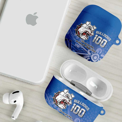 Bulldogs 100-year Anniversary AirPods Case Simple Aboriginal Motif - Aussie Hoodie