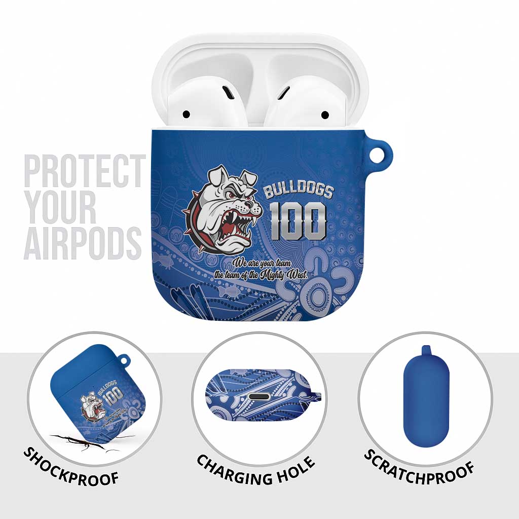 Bulldogs 100-year Anniversary AirPods Case Simple Aboriginal Motif - Aussie Hoodie