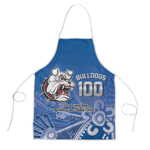 Bulldogs 100-year Anniversary Apron Simple Aboriginal Motif - Aussie Hoodie
