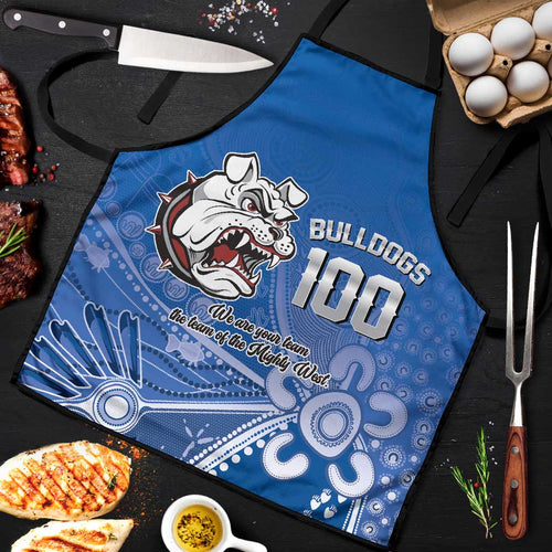 Bulldogs 100-year Anniversary Apron Simple Aboriginal Motif - Aussie Hoodie