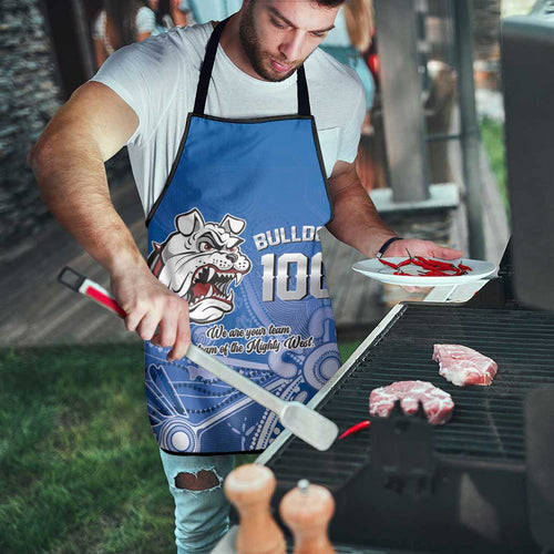 Bulldogs 100-year Anniversary Apron Simple Aboriginal Motif - Aussie Hoodie