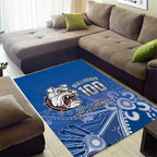 Bulldogs 100-year Anniversary Area Rug Simple Aboriginal Motif - Aussie Hoodie
