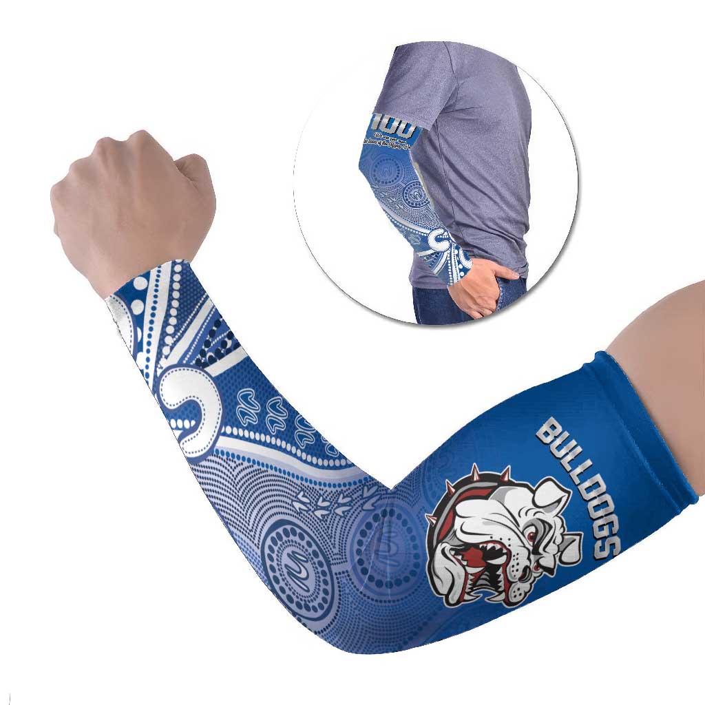 Bulldogs 100-year Anniversary Arm Sleeves Simple Aboriginal Motif - Aussie Hoodie