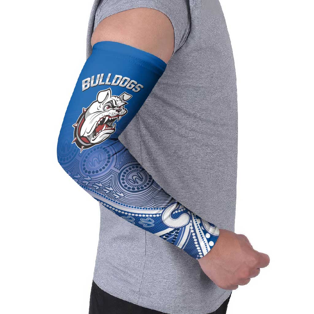 Bulldogs 100-year Anniversary Arm Sleeves Simple Aboriginal Motif - Aussie Hoodie