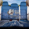 Bulldogs 100-year Anniversary Back Car Seat Cover Simple Aboriginal Motif - Aussie Hoodie