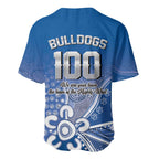 Bulldogs 100-year Anniversary Baseball Jersey Simple Aboriginal Motif - Aussie Hoodie