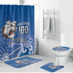 Bulldogs 100-year Anniversary Bathroom Set Simple Aboriginal Motif - Aussie Hoodie