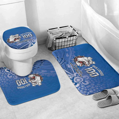 Bulldogs 100-year Anniversary Bathroom Set Simple Aboriginal Motif - Aussie Hoodie