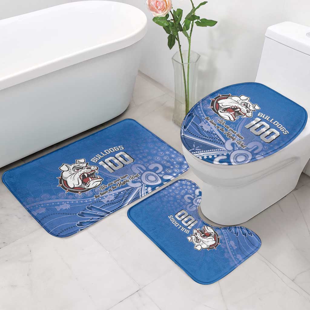 Bulldogs 100-year Anniversary Bathroom Set Simple Aboriginal Motif - Aussie Hoodie
