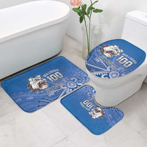 Bulldogs 100-year Anniversary Bathroom Set Simple Aboriginal Motif - Aussie Hoodie