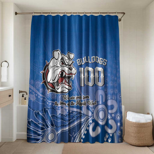 Bulldogs 100-year Anniversary Bathroom Set Simple Aboriginal Motif - Aussie Hoodie