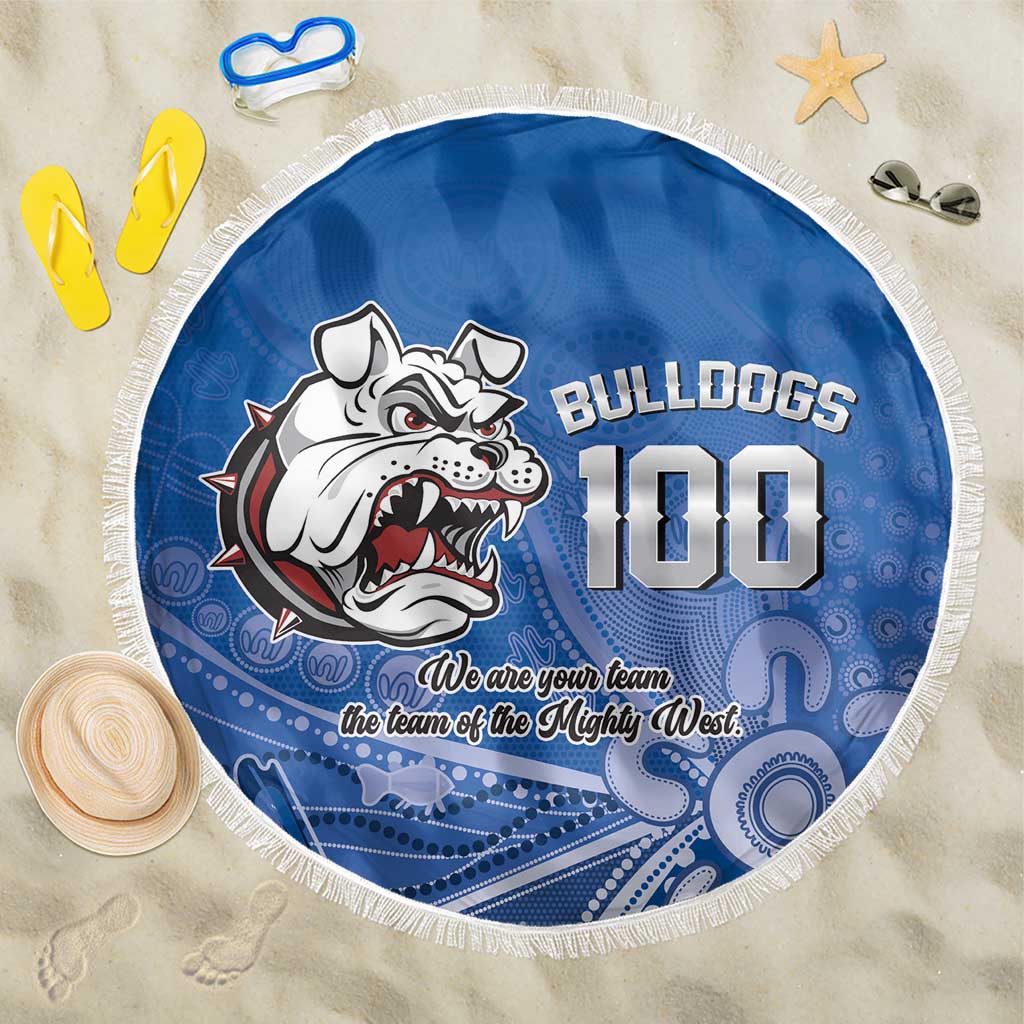 Bulldogs 100-year Anniversary Beach Blanket Simple Aboriginal Motif - Aussie Hoodie