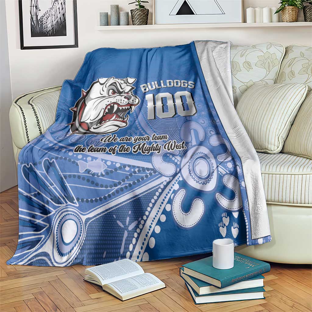 Bulldogs 100-year Anniversary Blanket Simple Aboriginal Motif - Aussie Hoodie
