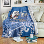 Bulldogs 100-year Anniversary Blanket Simple Aboriginal Motif - Aussie Hoodie