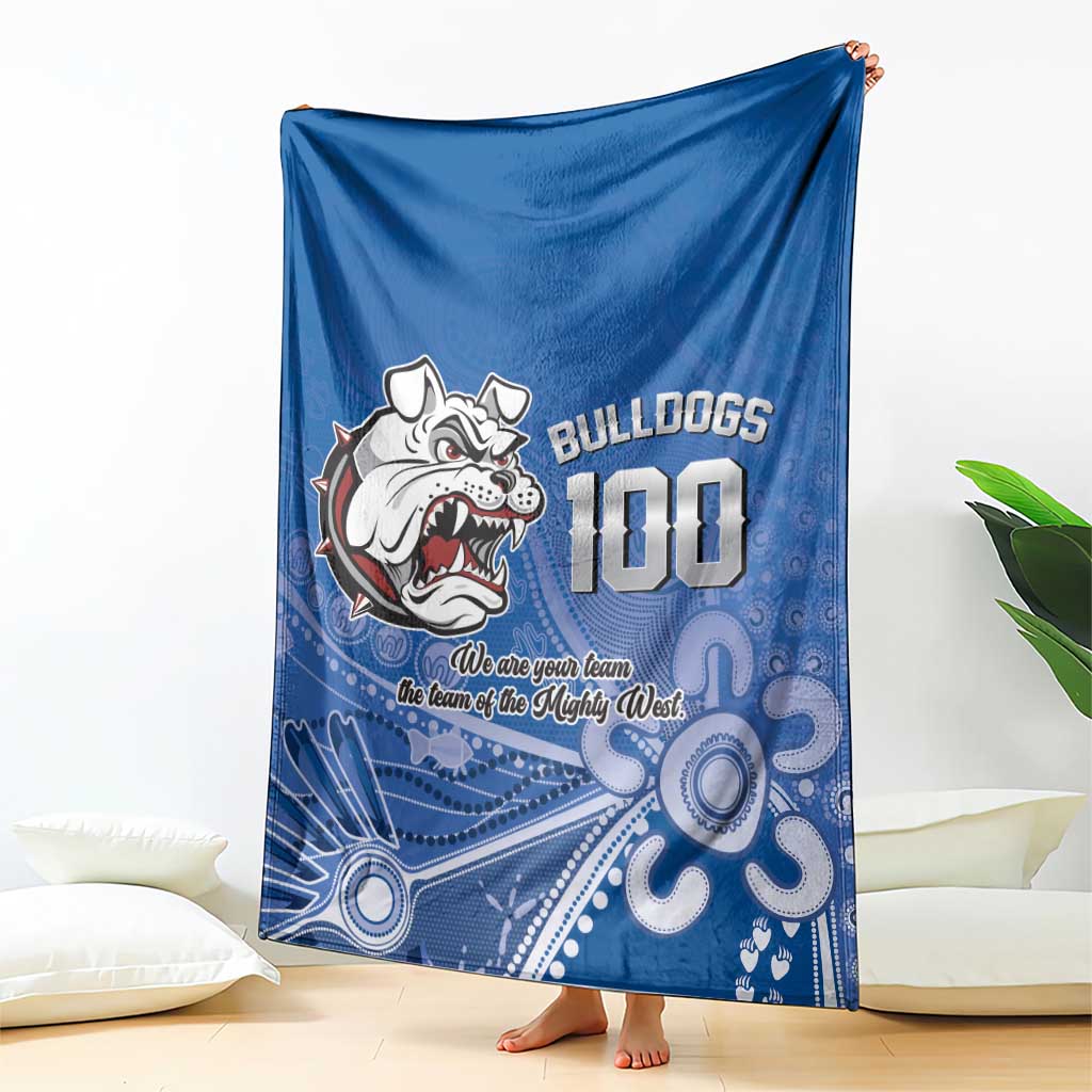 Bulldogs 100-year Anniversary Blanket Simple Aboriginal Motif - Aussie Hoodie