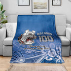 Bulldogs 100-year Anniversary Blanket Simple Aboriginal Motif - Aussie Hoodie