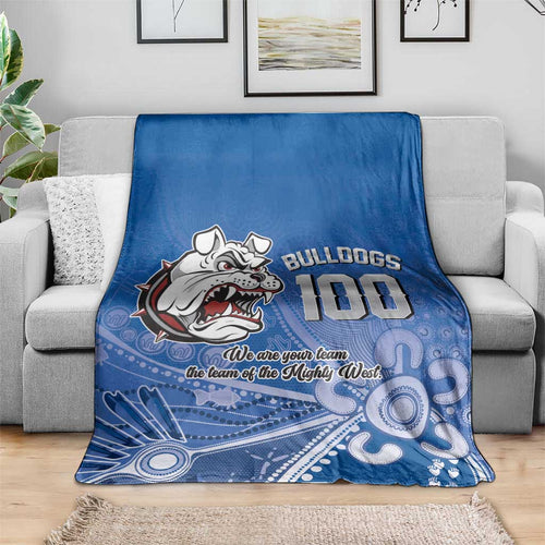 Bulldogs 100-year Anniversary Blanket Simple Aboriginal Motif - Aussie Hoodie