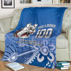 Bulldogs 100-year Anniversary Blanket Simple Aboriginal Motif - Aussie Hoodie