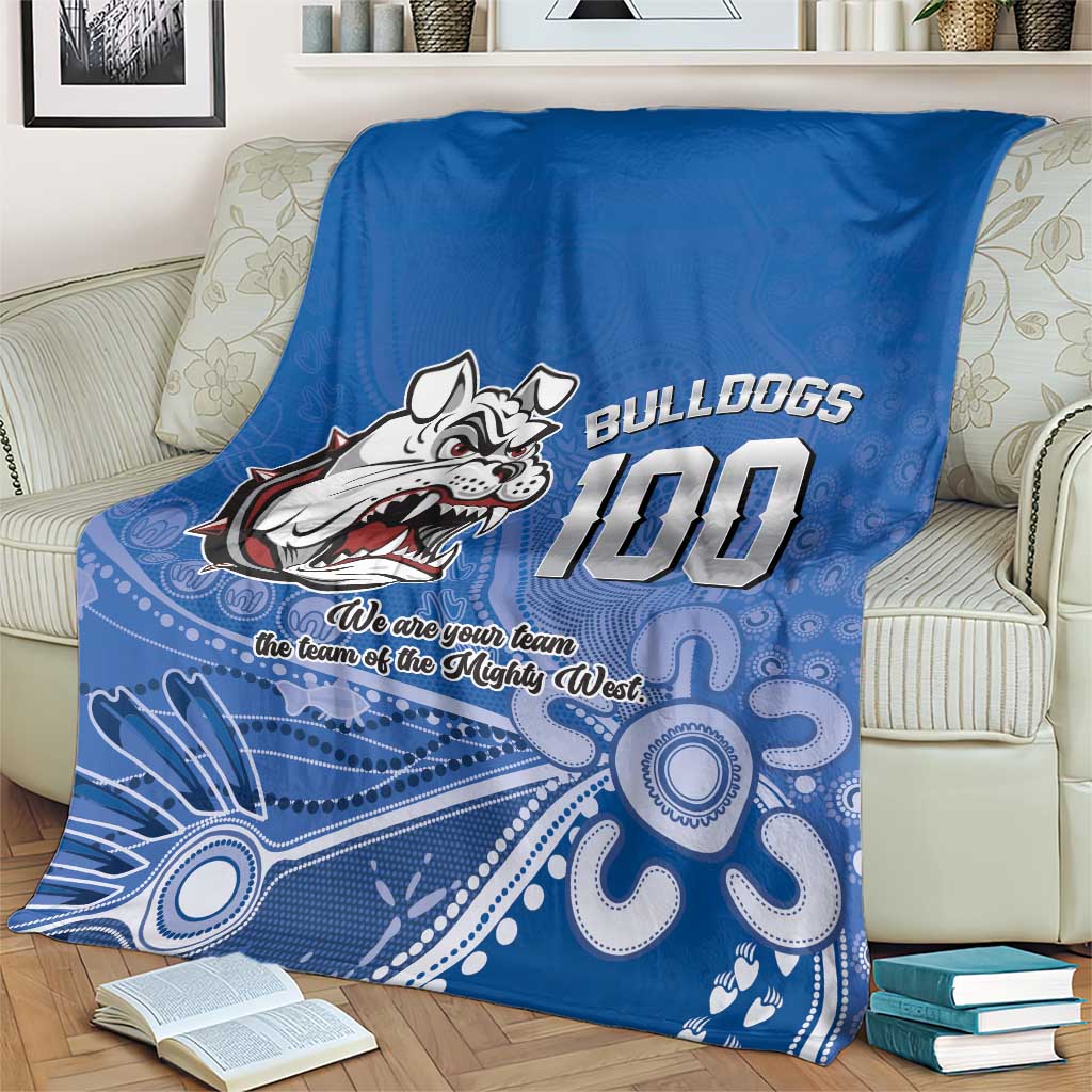 Bulldogs 100-year Anniversary Blanket Simple Aboriginal Motif - Aussie Hoodie