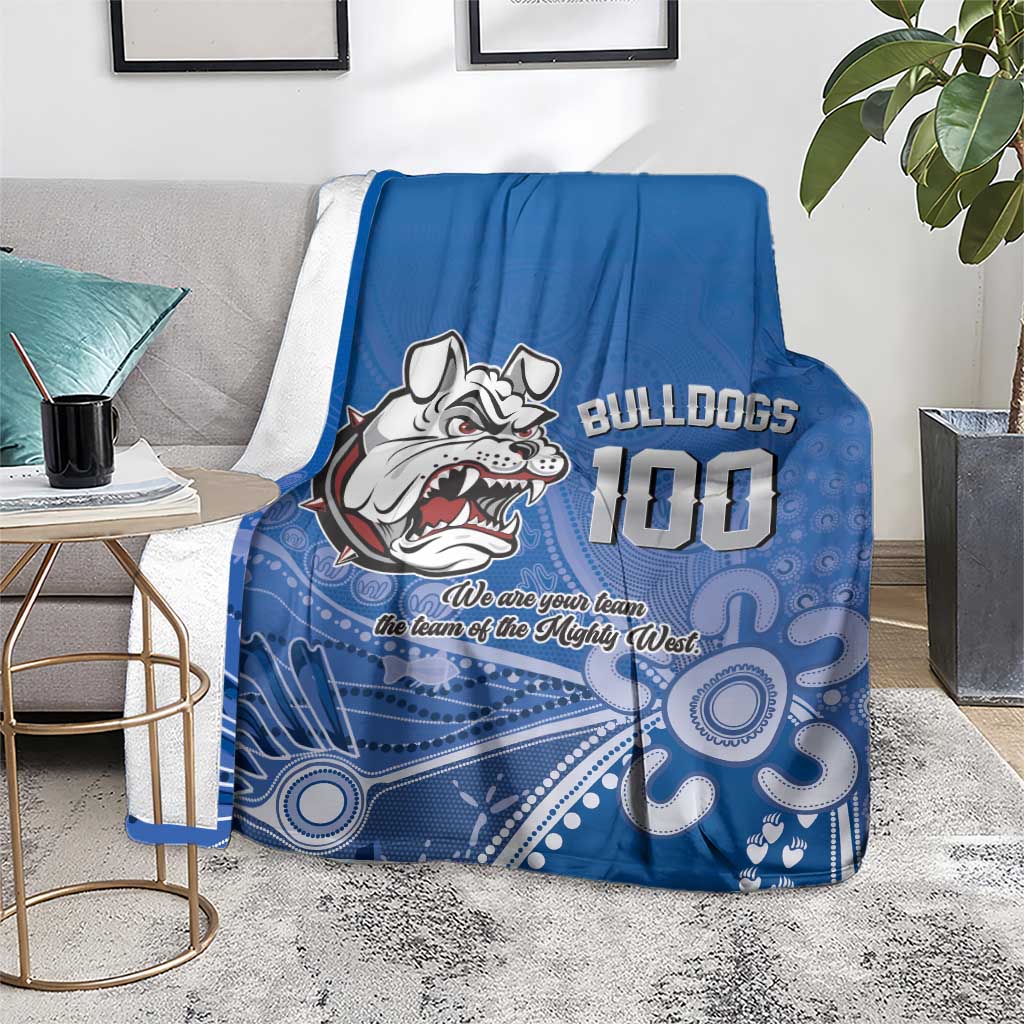 Bulldogs 100-year Anniversary Blanket Simple Aboriginal Motif - Aussie Hoodie