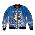 Bulldogs 100-year Anniversary Bomber Jacket Simple Aboriginal Motif - Aussie Hoodie