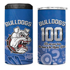 Bulldogs 100-year Anniversary 4 in 1 Can Cooler Tumbler Simple Aboriginal Motif - Aussie Hoodie