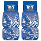 Bulldogs 100-year Anniversary Car Mats Simple Aboriginal Motif - Aussie Hoodie