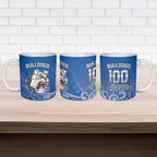 Bulldogs 100-year Anniversary Ceramic Mug Simple Aboriginal Motif - Aussie Hoodie
