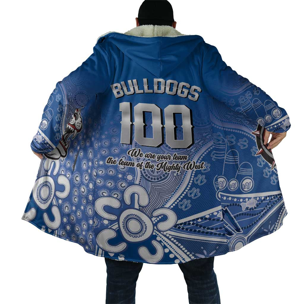 Bulldogs 100-year Anniversary Cloak Simple Aboriginal Motif - Aussie Hoodie