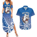 Bulldogs 100-year Anniversary Couples Matching Summer Maxi Dress and Hawaiian Shirt Simple Aboriginal Motif - Aussie Hoodie