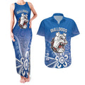 Bulldogs 100-year Anniversary Couples Matching Tank Maxi Dress and Hawaiian Shirt Simple Aboriginal Motif - Aussie Hoodie