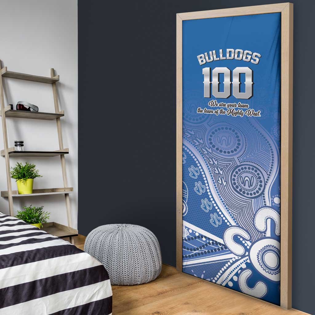 Bulldogs 100-year Anniversary Door Cover Simple Aboriginal Motif - Aussie Hoodie