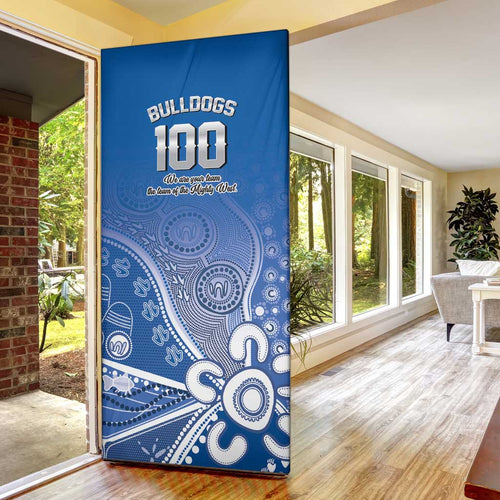 Bulldogs 100-year Anniversary Door Cover Simple Aboriginal Motif - Aussie Hoodie