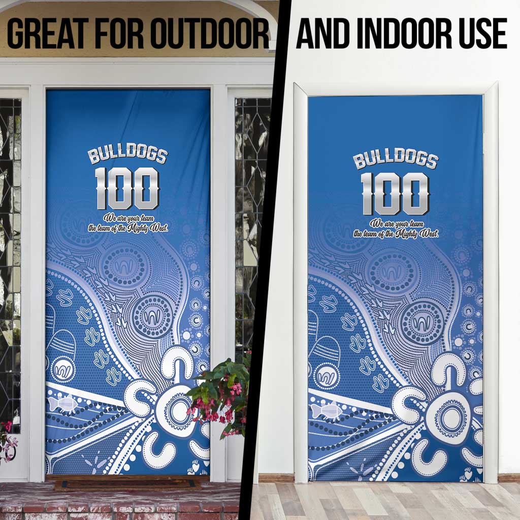 Bulldogs 100-year Anniversary Door Cover Simple Aboriginal Motif - Aussie Hoodie