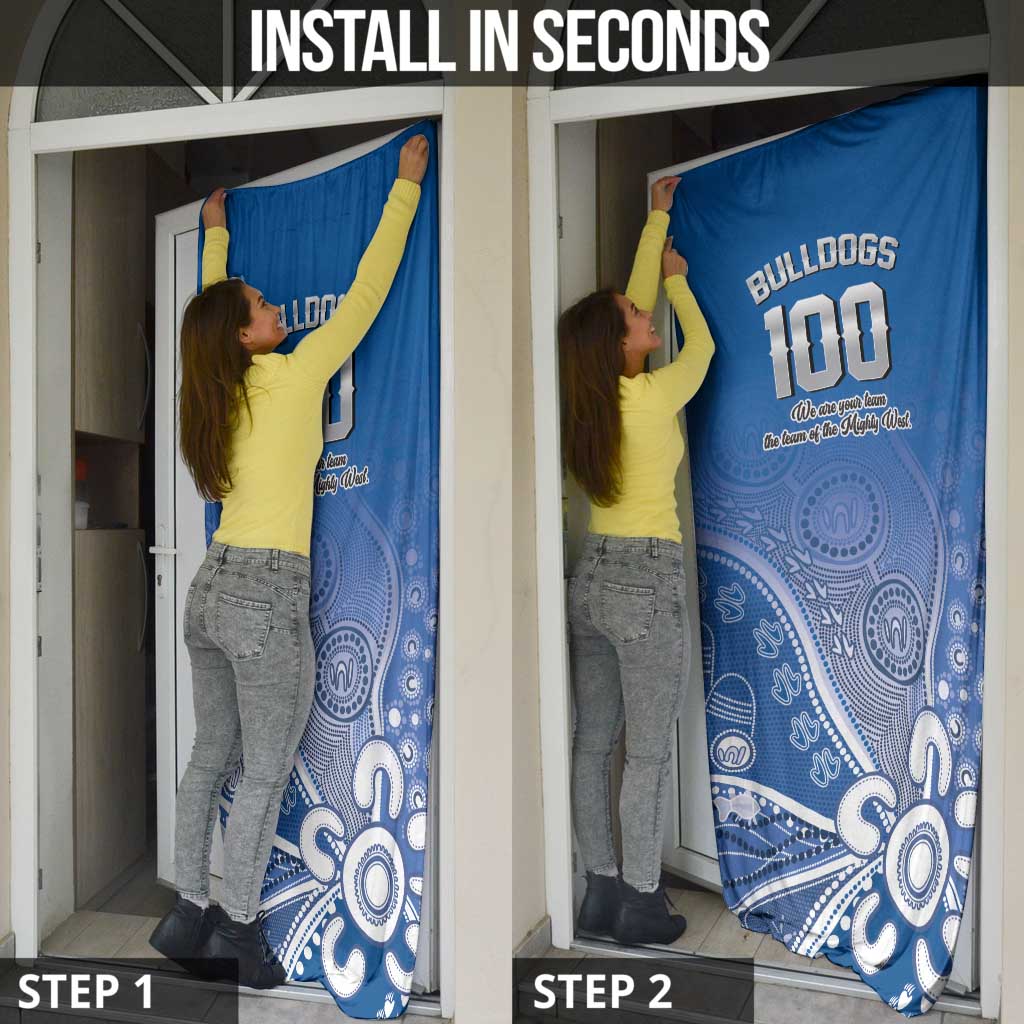 Bulldogs 100-year Anniversary Door Cover Simple Aboriginal Motif - Aussie Hoodie
