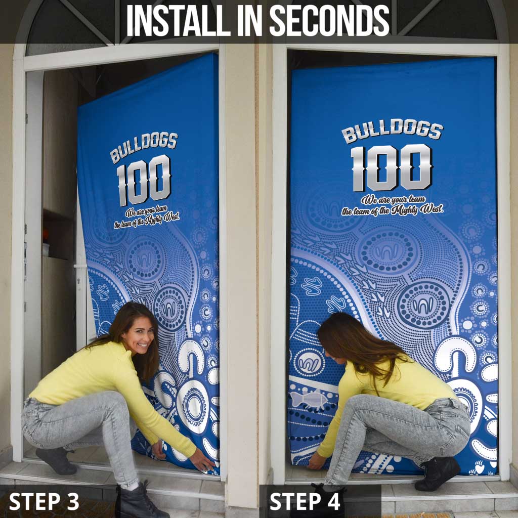 Bulldogs 100-year Anniversary Door Cover Simple Aboriginal Motif - Aussie Hoodie