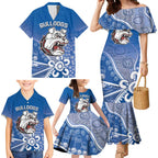 Bulldogs 100-year Anniversary Family Matching Mermaid Dress and Hawaiian Shirt Simple Aboriginal Motif - Aussie Hoodie