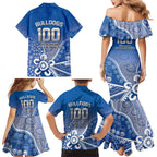 Bulldogs 100-year Anniversary Family Matching Mermaid Dress and Hawaiian Shirt Simple Aboriginal Motif - Aussie Hoodie