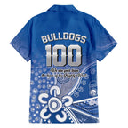 Bulldogs 100-year Anniversary Family Matching Mermaid Dress and Hawaiian Shirt Simple Aboriginal Motif - Aussie Hoodie