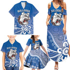 Bulldogs 100-year Anniversary Family Matching Summer Maxi Dress and Hawaiian Shirt Simple Aboriginal Motif - Aussie Hoodie