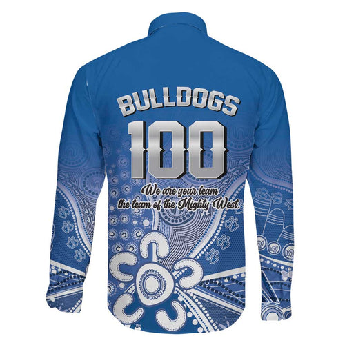 Bulldogs 100-year Anniversary Family Matching Summer Maxi Dress and Hawaiian Shirt Simple Aboriginal Motif - Aussie Hoodie