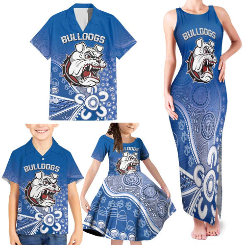 Bulldogs 100-year Anniversary Family Matching Tank Maxi Dress and Hawaiian Shirt Simple Aboriginal Motif - Aussie Hoodie