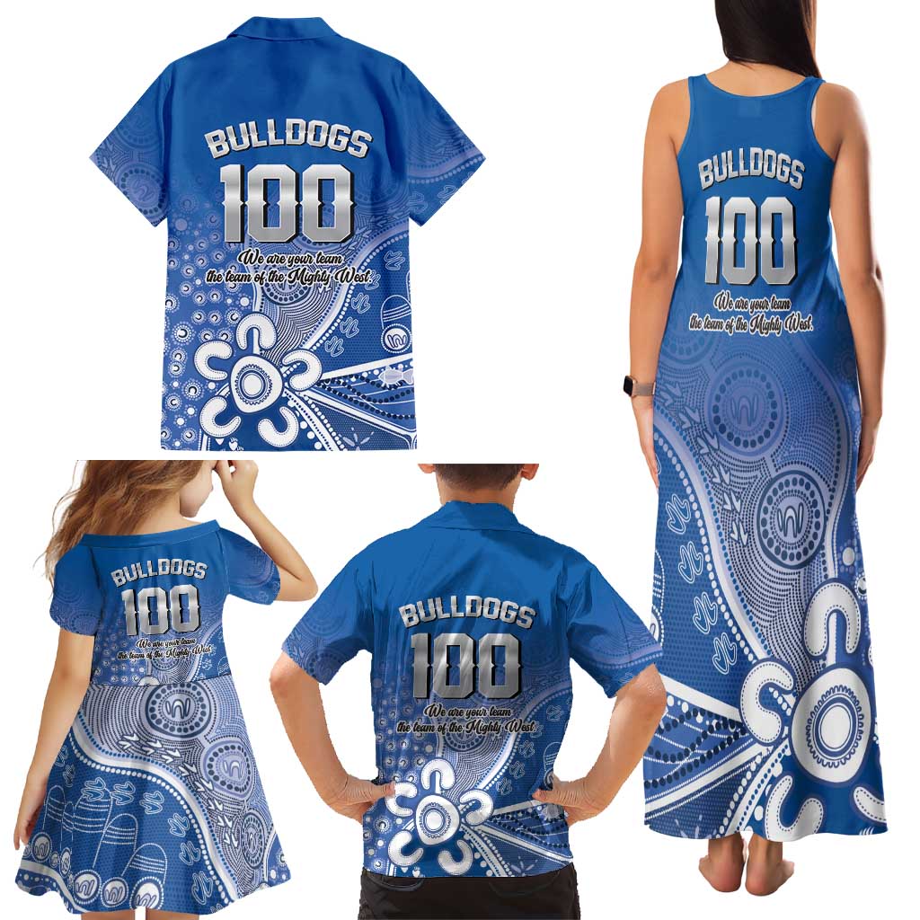 Bulldogs 100-year Anniversary Family Matching Tank Maxi Dress and Hawaiian Shirt Simple Aboriginal Motif - Aussie Hoodie