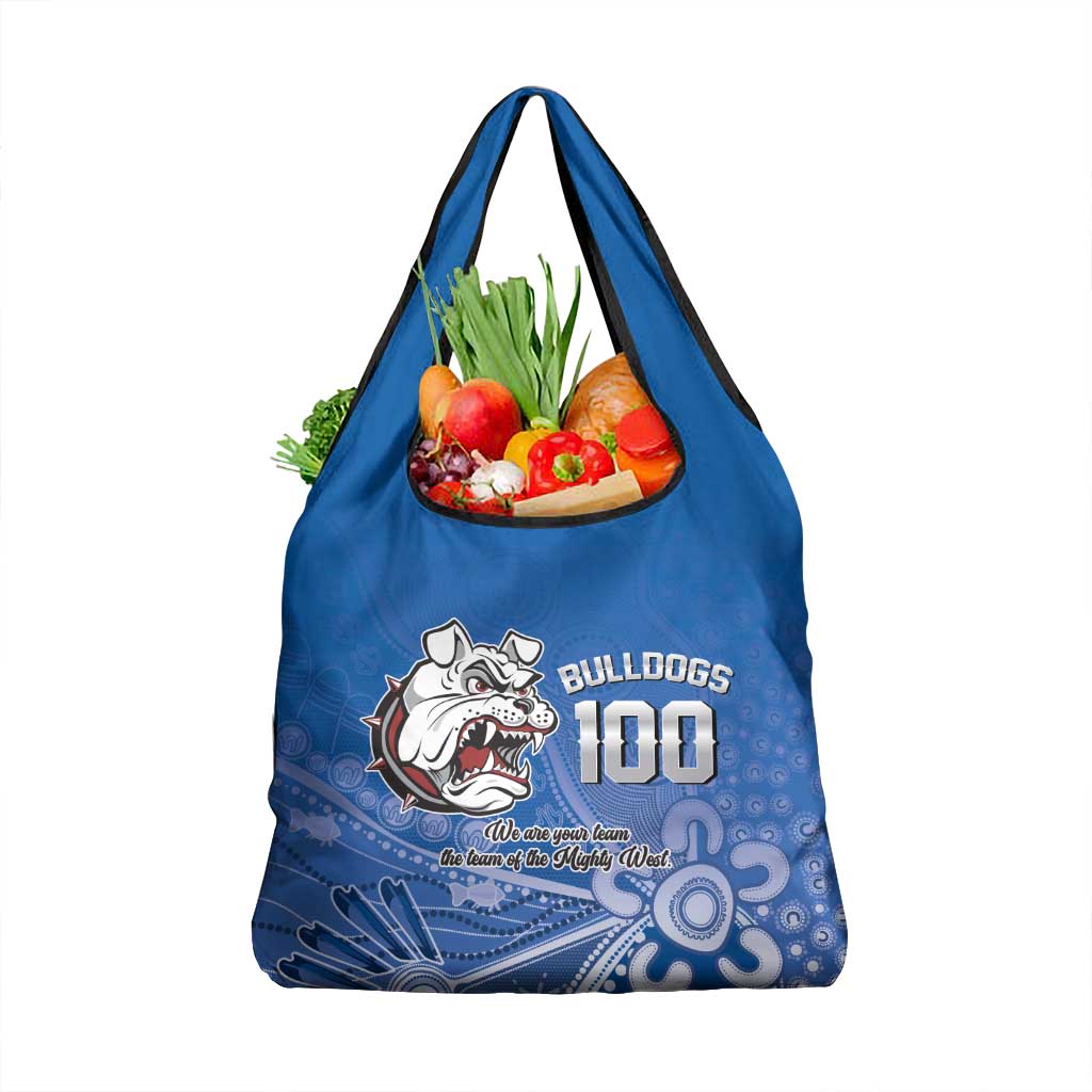 Bulldogs 100-year Anniversary Grocery Bag Simple Aboriginal Motif - Aussie Hoodie