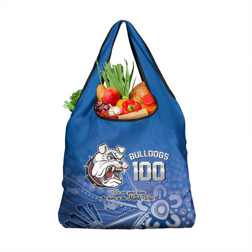 Bulldogs 100-year Anniversary Grocery Bag Simple Aboriginal Motif - Aussie Hoodie