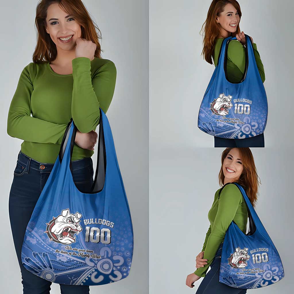 Bulldogs 100-year Anniversary Grocery Bag Simple Aboriginal Motif - Aussie Hoodie