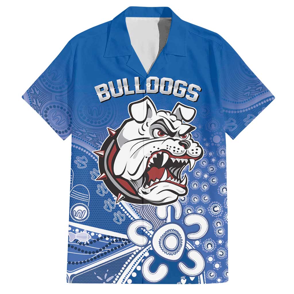 Bulldogs 100-year Anniversary Hawaiian Shirt Simple Aboriginal Motif - Aussie Hoodie